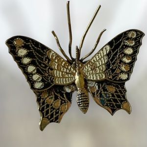 Vintage Enamel Butterfly Brooch